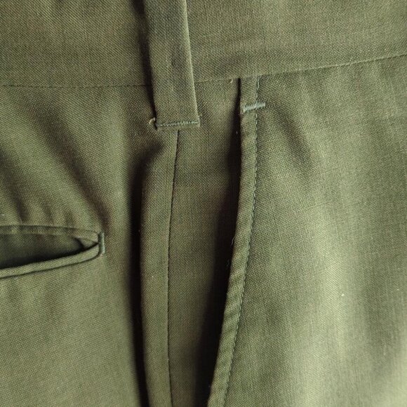 Mid Century Green Dress  Pants - Picture 3 of 9